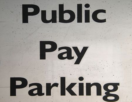 public pay parking signの写真素材