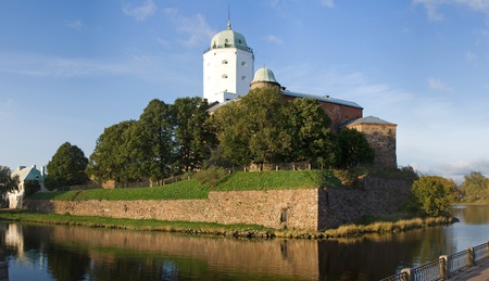Medieval castle in Vyborg, Russiaの写真素材
