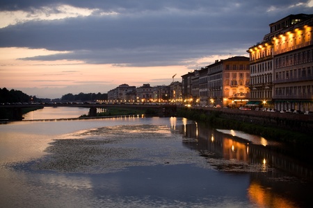 Sunset in Florence, Italyの写真素材