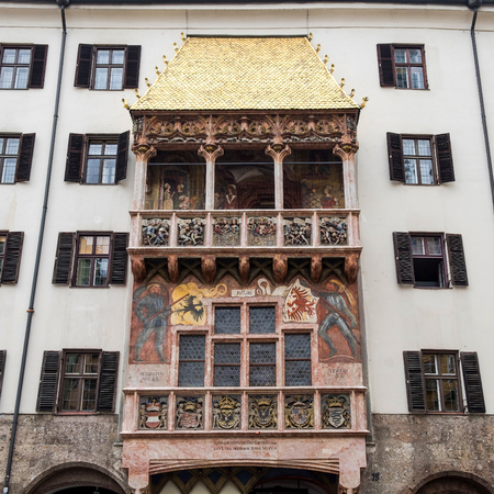 Famous Goldenes Dachl (Golden Roof), Innsbruck, Austriaのeditorial素材