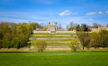 Villa Stockhausen. One of the three castles of Elbe in Dresden.のeditorial素材