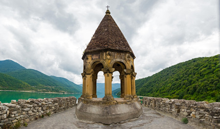 Top of Ananuri, castle complex on the Aragvi River in Georgiaの写真素材