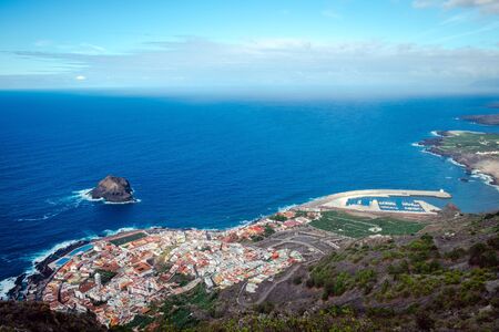 Panoramic view of Garachico town, Tenerife, Canary Islandsの写真素材