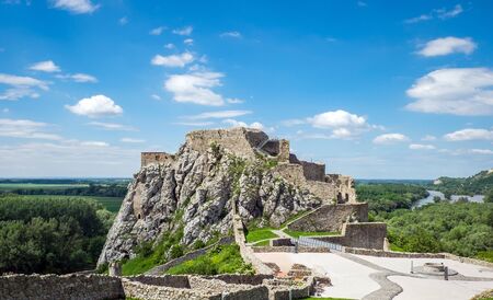 Devin Castle near Bratislava, Slovakiaの写真素材