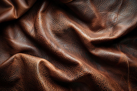 Brown leather texture background. Closeup of brown leather texture background.