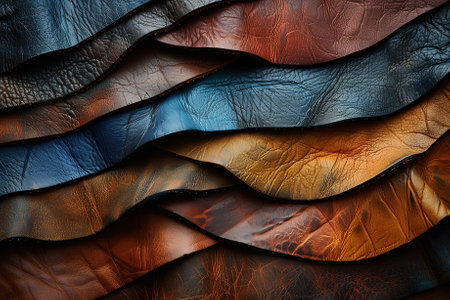 Colorful leather texture closeup. Abstract background and texture for design.の写真素材
