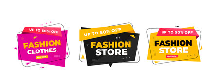 Set of sale banner template design, Big sale special offer up to 80% off. vector illustration.のイラスト素材