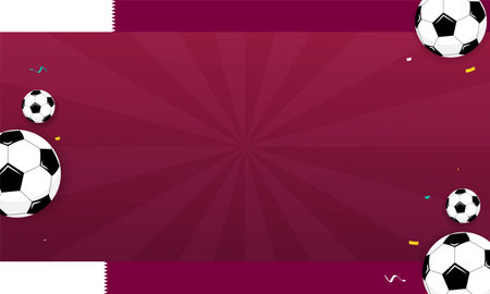 Soccer ball background with space for text. Vector Illustration.のイラスト素材