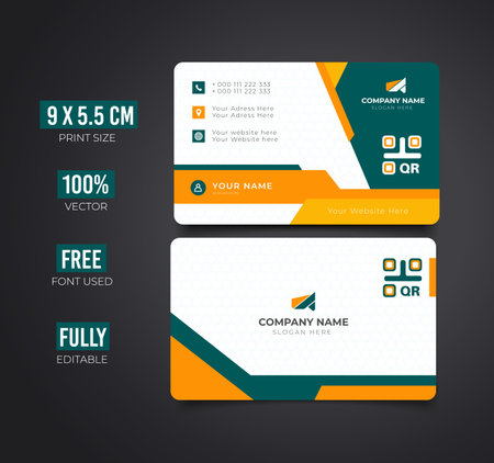 Modern Creative and Clean Business Card Template. Vector Illustration EPS10のイラスト素材