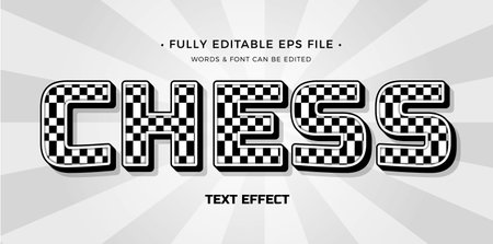 Chevron checkered racing 3d font style editable text effectのイラスト素材