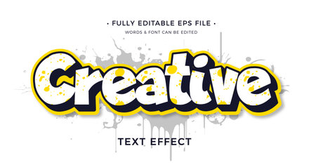 Creative text effect, grunge style editable text effect.のイラスト素材