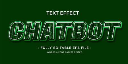 Editable text effect - Chatbot 3d style editable text effectのイラスト素材