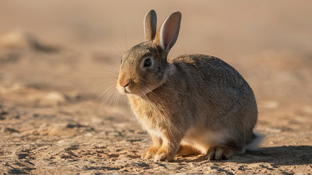 Rabbit on the sand in the desert, Namibia, Africa
