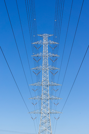 high voltage poleの写真素材