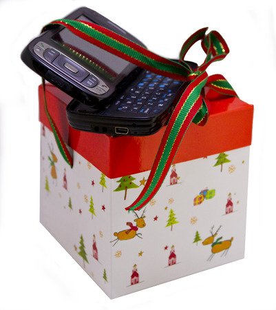 Mobile gift boxの写真素材