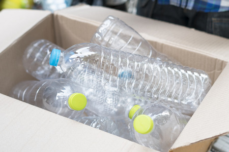 plastic bottle garbage for recycling concept reuse