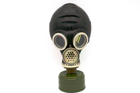 gas mask isolated on white backgroundの写真素材
