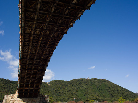 Kintai Kyo Bridge in Iwakuni, Hiroshima, Japanのeditorial素材