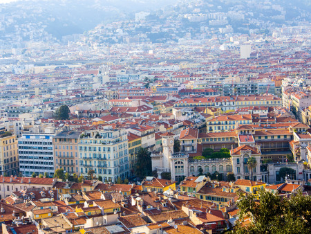 Panorama of Nice in France, French Rivieraの写真素材