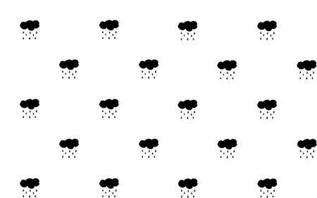 Rain seamless background in black and white color