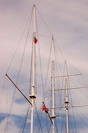 Masts of a sailingの写真素材