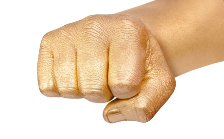 Gold handの写真素材