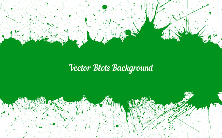 Vector green ink splashes with space for text over white. Element for your designs, projects, promotional sales and other your projects. Just add your textのイラスト素材