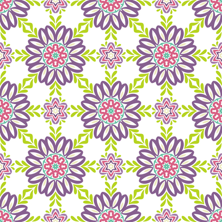 Vector Flower Seamless Pattern for Background. Pattern for your design, invitation card, fabric and other wrapped projects is in swatches panel.のイラスト素材