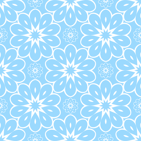 Vector Blue Flower Seamless Pattern for Background. Pattern for your design, invitation card, fabric and other wrapped projects is in swatches panel.のイラスト素材