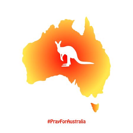 Social image of wildfires in Australia.のイラスト素材