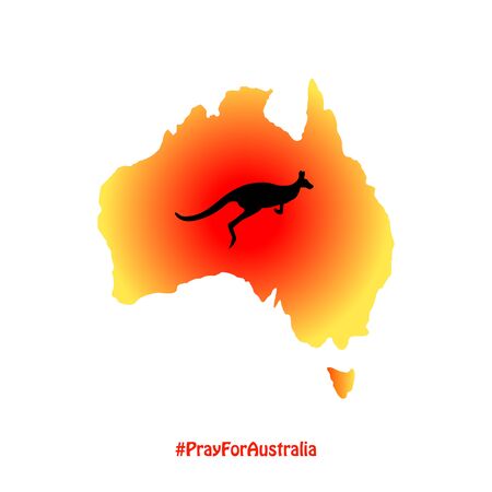 Social image of wildfires in Australia.のイラスト素材