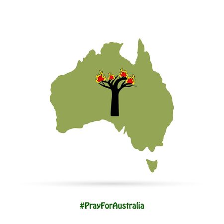 Social image of wildfires in Australia.のイラスト素材