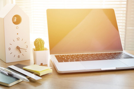 Office desk and working space