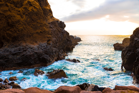 Arica Coastline Sunsetの写真素材