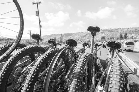 Black And White Bikes In La Pazの写真素材