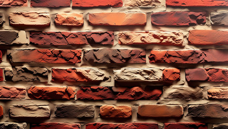 Background of brick wall texture. Photo in old color image style.の写真素材