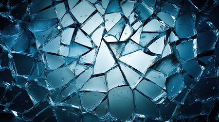 Broken glass as a background. 3d rendering toned imageの素材