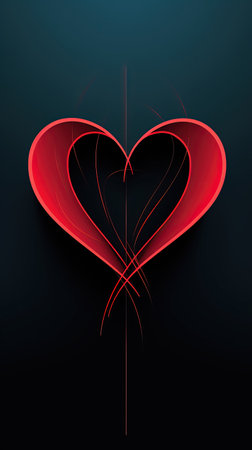 Valentine's day background with heart shape. Vector illustration.の素材