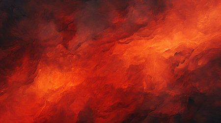 Burning red lava as abstract background. Fantasy fractal texture. 3D rendering.の素材