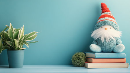 professional photography of a kidsâ storybook with cute illustrations, soft natural lighting, pastel blue background, empty space for text on the left, cozy and imaginative theme --chaos 20 --ar 16:9 --v 6.1 Job ID: ab797640-f4fc-4bd7-8a05-1ce9afb03875の素材