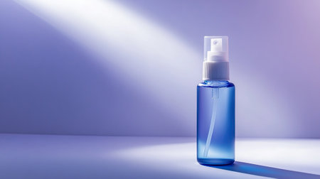 professional photography of a high-end facial mist spray, soft spotlight with a mist effect, pastel lavender background, empty space for text on the right, serene and refreshing mood --chaos 20 --ar 16:9 --v 6.1 Job ID: 02aac3f4-eb0f-4a1e-a6c9-bdb65d334e6fの素材