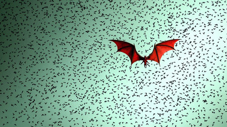 Soft green background with red devil silhouettes and small black tridents scattered evenly --chaos 12 --ar 16:9 --weird 150 --v 6.1 Job ID: ee538bc8-e57f-4da7-80b2-24034afbd48fの素材