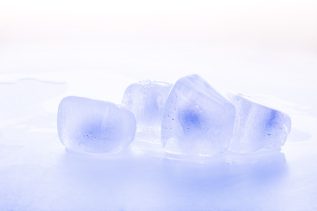 Studio picture of natural ice cubes.の写真素材