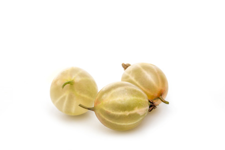 Gooseberry on a white background.の写真素材