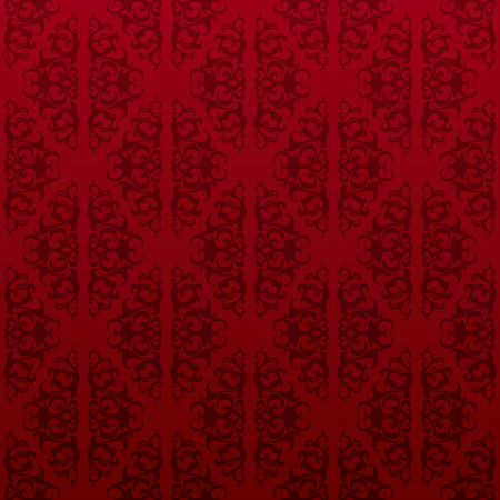 Red floral seamless wallpaper background pattern designのイラスト素材