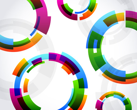 Colorful abstract concentric circle background designのイラスト素材