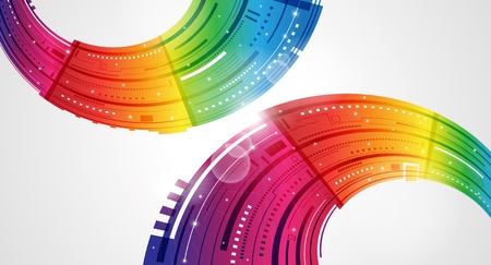 Abstract colorful rainbow curves background design eps10のイラスト素材