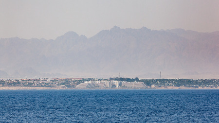 Landscape of the coastline of Sinai Peninsula in Egypt on the Red Sea.
