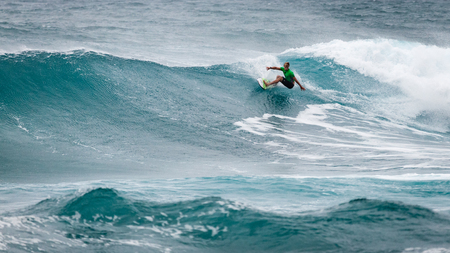 SUNSET BEACH, HAWAII, USA - DECEMBER 2: Surfer competing at the 2017 Vans World Cup of Surfing...