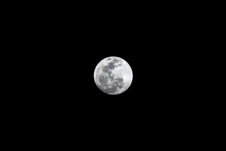 Super moon the night before the super blood wolf moon of January 2019.